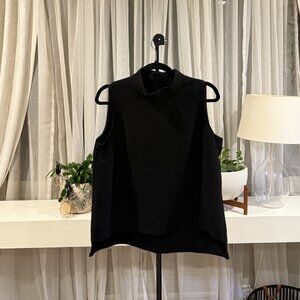 ZARA Black Sleeveless Mock Neck Top | Minimal Chic | L